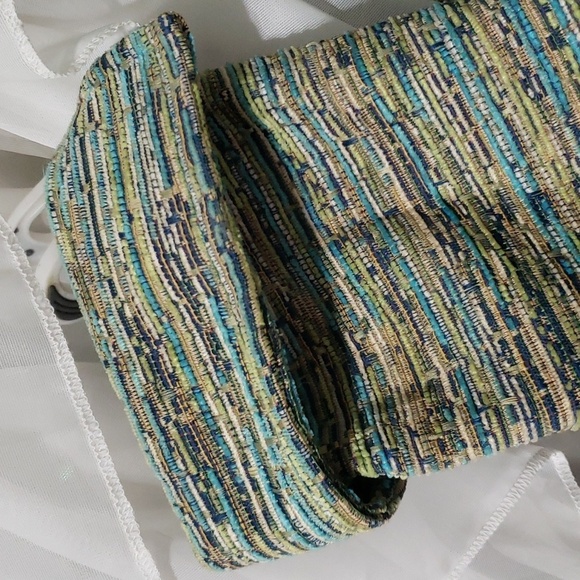 Coldwater Creek. Woven Blue/Grrens, Long Sleeved, Full Zip Jacket. Size 2X. - Picture 3 of 15